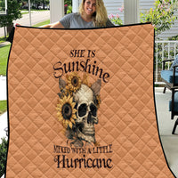 Sunflower Skull Quilt She Is Sunshine Mixed With A Little Hurricance - Wonder Print Shop