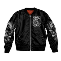 Three Skull Bomber Jacket Stuck Between Idk Idc And Idgaf - Wonder Print Shop
