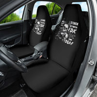 Three Skull Car Seat Cover Stuck Between Idk Idc And Idgaf - Wonder Print Shop