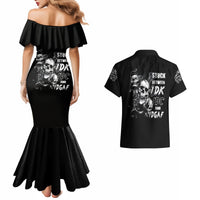 Three Skull Couples Matching Mermaid Dress and Hawaiian Shirt Stuck Between Idk Idc And Idgaf - Wonder Print Shop