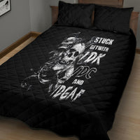 Three Skull Quilt Bed Set Stuck Between Idk Idc And Idgaf - Wonder Print Shop