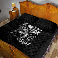 Three Skull Quilt Bed Set Stuck Between Idk Idc And Idgaf - Wonder Print Shop