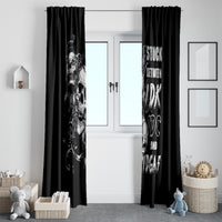 Three Skull Window Curtain Stuck Between Idk Idc And Idgaf - Wonder Print Shop