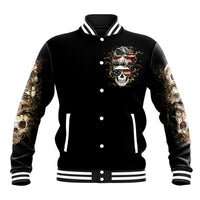 Wire Skull Baseball Jacket Stuck Between Idk Idc And Idgaf - Wonder Print Shop