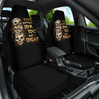 Wire Skull Car Seat Cover Stuck Between Idk Idc And Idgaf - Wonder Print Shop