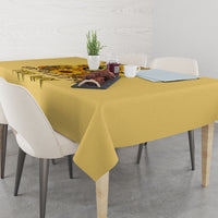 Sunflower Skull Tablecloth I'm Blunt Because God Rolled Me That Way - Wonder Print Shop