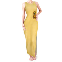 Sunflower Skull Tank Maxi Dress I'm Blunt Because God Rolled Me That Way - Wonder Print Shop