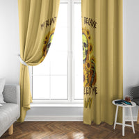 Sunflower Skull Window Curtain I'm Blunt Because God Rolled Me That Way - Wonder Print Shop