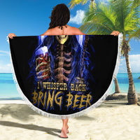 Skull Reaper Beach Blanket The Devil Whispered To Me I Whisper Back Bring Beer - Wonder Print Shop
