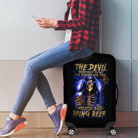 Skull Reaper Luggage Cover The Devil Whispered To Me I Whisper Back Bring Beer - Wonder Print Shop