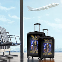 Skull Reaper Luggage Cover The Devil Whispered To Me I Whisper Back Bring Beer - Wonder Print Shop