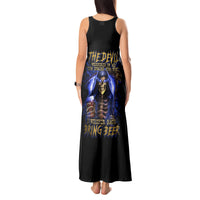 Skull Reaper Tank Maxi Dress The Devil Whispered To Me I Whisper Back Bring Beer - Wonder Print Shop