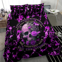 Rose Skull Bedding Set She Whispered Back I am The Storm - Wonder Print Shop