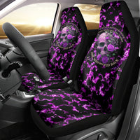 Rose Skull Car Seat Cover She Whispered Back I am The Storm - Wonder Print Shop