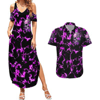 Rose Skull Couples Matching Summer Maxi Dress and Hawaiian Shirt She Whispered Back I am The Storm - Wonder Print Shop