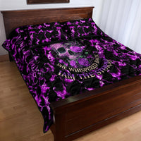 Rose Skull Quilt Bed Set She Whispered Back I am The Storm - Wonder Print Shop