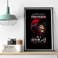 Witch Skull Canvas Wall Art In A World Full Of Princess Be A Witch - Wonder Print Shop