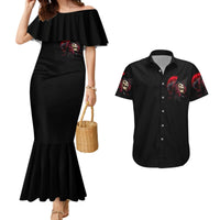 Witch Skull Couples Matching Mermaid Dress and Hawaiian Shirt In A World Full Of Princess Be A Witch - Wonder Print Shop