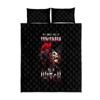 Witch Skull Quilt Bed Set In A World Full Of Princess Be A Witch - Wonder Print Shop
