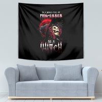 Witch Skull Tapestry In A World Full Of Princess Be A Witch - Wonder Print Shop