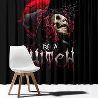 Witch Skull Window Curtain In A World Full Of Princess Be A Witch - Wonder Print Shop