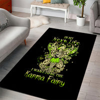 Tinker Fairy Skull Area Rug My Next Life I Want To Be Karma Fairy - Wonder Print Shop