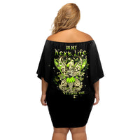 Tinker Fairy Skull Off Shoulder Short Dress My Next Life I Want To Be Karma Fairy - Wonder Print Shop