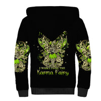 Tinker Fairy Skull Sherpa Hoodie My Next Life I Want To Be Karma Fairy - Wonder Print Shop