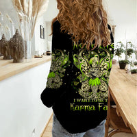 Tinker Fairy Skull Women Casual Shirt My Next Life I Want To Be Karma Fairy - Wonder Print Shop