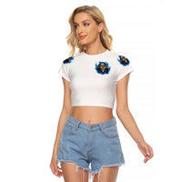 Death Skull Raglan Cropped T Shirt Walk Away I Have Anger Issues And Dislike For Stupod People - Wonder Print Shop