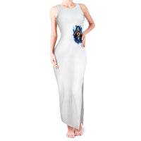 Death Skull Tank Maxi Dress Walk Away I Have Anger Issues And Dislike For Stupod People - Wonder Print Shop