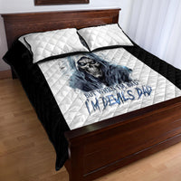Death Skull Quilt Bed Set When I'm Good I God's Son But When I'm Bad I'm Devil's Dad - Wonder Print Shop