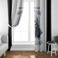 Death Skull Window Curtain When I'm Good I God's Son But When I'm Bad I'm Devil's Dad - Wonder Print Shop