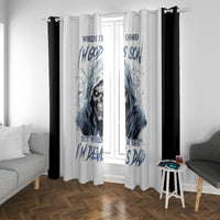 Death Skull Window Curtain When I'm Good I God's Son But When I'm Bad I'm Devil's Dad - Wonder Print Shop