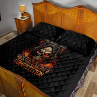 Flame Skull Quilt Bed Set When I Was Born The Devil Said Oh Shit Compettion - Wonder Print Shop