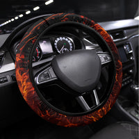 Flame Skull Steering Wheel Cover When I Was Born The Devil Said Oh Shit Compettion - Wonder Print Shop