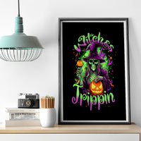 Pumpkin Witch Skull Canvas Wall Art Witches Be Trippin - Wonder Print Shop