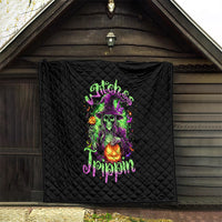 Pumpkin Witch Skull Quilt Witches Be Trippin - Wonder Print Shop
