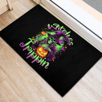 Pumpkin Witch Skull Rubber Doormat Witches Be Trippin - Wonder Print Shop