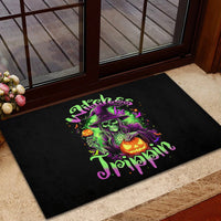 Pumpkin Witch Skull Rubber Doormat Witches Be Trippin - Wonder Print Shop