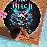 Butterfly Skull Beach Blanket Yes I'm Bitch But Not Your - Wonder Print Shop
