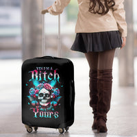 Butterfly Skull Luggage Cover Yes I'm Bitch But Not Your - Wonder Print Shop