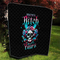 Butterfly Skull Quilt Yes I'm Bitch But Not Your - Wonder Print Shop