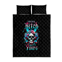 Butterfly Skull Quilt Bed Set Yes I'm Bitch But Not Your - Wonder Print Shop