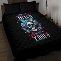 Butterfly Skull Quilt Bed Set Yes I'm Bitch But Not Your - Wonder Print Shop