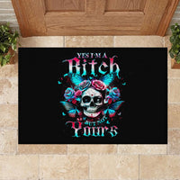 Butterfly Skull Rubber Doormat Yes I'm Bitch But Not Your - Wonder Print Shop