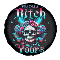 Butterfly Skull Spare Tire Cover Yes I'm Bitch But Not Your - Wonder Print Shop