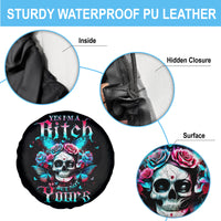 Butterfly Skull Spare Tire Cover Yes I'm Bitch But Not Your - Wonder Print Shop