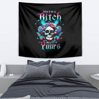 Butterfly Skull Tapestry Yes I'm Bitch But Not Your - Wonder Print Shop