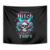 Butterfly Skull Tapestry Yes I'm Bitch But Not Your - Wonder Print Shop